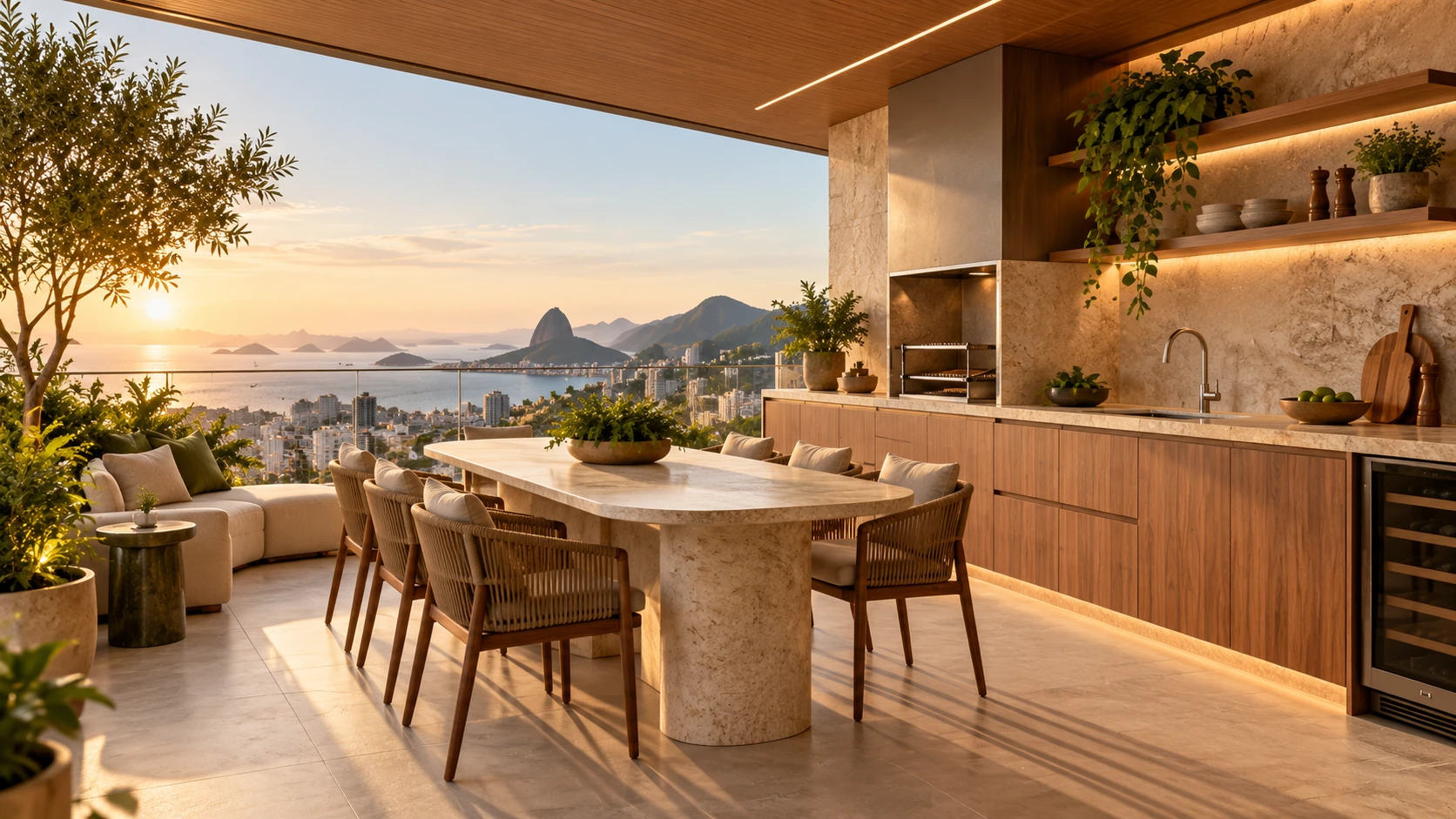 Varanda gourmet planejado pela Decorart